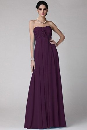 Robe demoiselle d'honneur longue de fourreau de lotus avec sans manches en chiffon - Photo 12