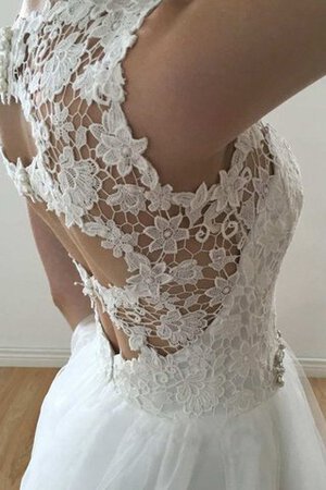 Abito da Sposa A-Line Buco Della Serratura Schiena a Spiaggia sogno A Terra Spazzola Treno - Foto 3