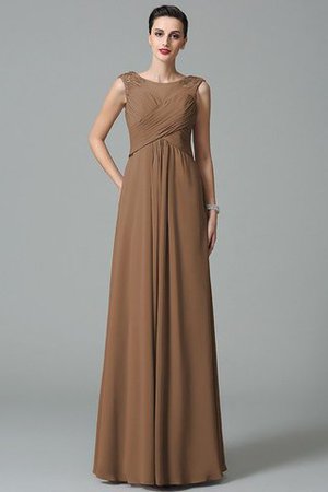 Robe demoiselle d'honneur longue jusqu'au sol de princesse avec chiffon ruché - Photo 4