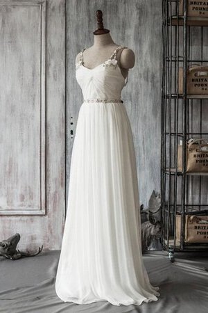 Abito da Sposa con Cristino con Piega Naturale con Increspato A-Line in Chiffon - Foto 2