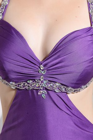 Vestido de Noche de Corte-A de Espalda con ojo de cerradura de Escote halter de Joya - Foto 5