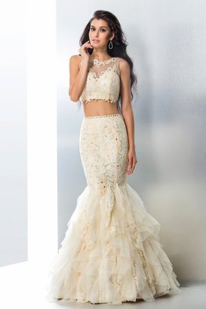 Robe de bal longue attirent manche nulle avec perle fermeutre eclair - Photo 4