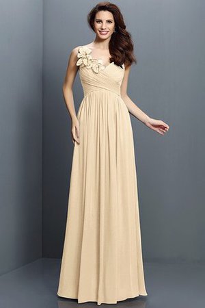 Drapiertes Reißverschluss Empire Taille A-Linie Chiffon Brautjungfernkleid - Bild 6