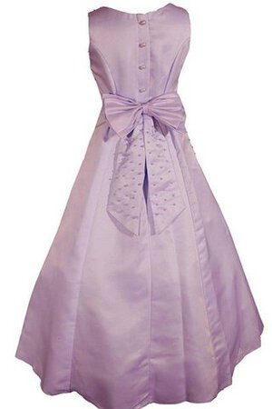 Abito da Cerimonia Bambini A-Line in Taffeta Con Giacca con Fiocco alta vita con Perline - Foto 3