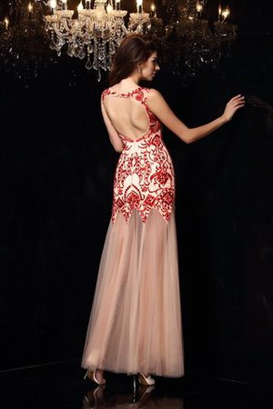 Robe de bal longue sexy avec perle en satin manche nulle - Photo 2