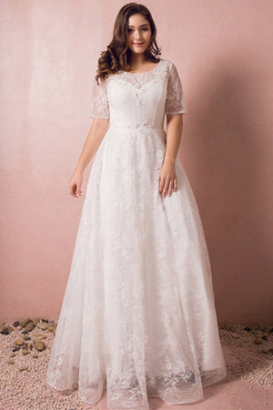 Robe de mariée en satin col en bateau noble ligne a romantique - Photo 8