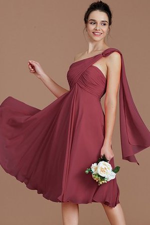 Robe demoiselle d'honneur bref ruché en chiffon ligne a avec sans manches - Photo 9