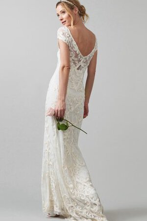 Abito da Sposa A Terra Formale E Informale in pizzo in Pizzo Elegante con Piega - Foto 2