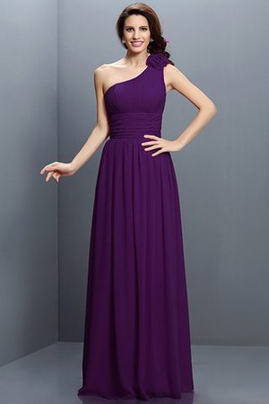 Robe demoiselle d'honneur longue en chiffon au drapée jusqu'au sol fermeutre eclair - Photo 13