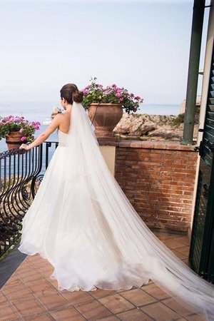 Abito da sposa cuore in raso a-line moderno bellissima pudica - Foto 2