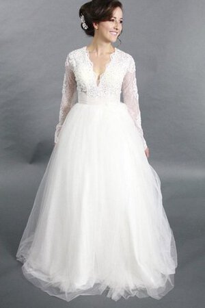 Abito da Sposa Moderno sogno con Piega retro Coda A Strascico Corto A-Line - Foto 1