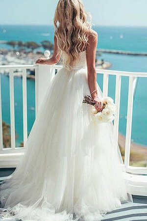 Moderno Vestido de Novia de Corte Evasé de Cremallera de Escote de Tirantes Espaguetis - Foto 1