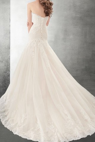 Robe de mariée attirent naturel avec sans manches avec lacets de col en cœur - Photo 2