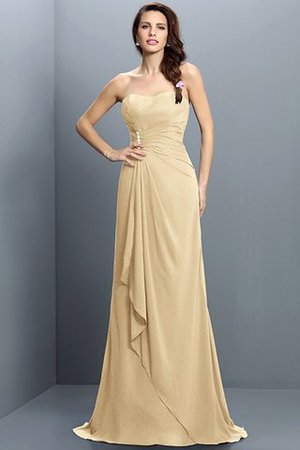 Robe demoiselle d'honneur plissage longue de sirène avec sans manches avec chiffon - Photo 6