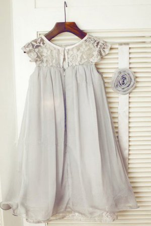 Abito da Cerimonia Bambini in Pizzo Senza Maniche in Chiffon Principessa A-Line - Foto 2