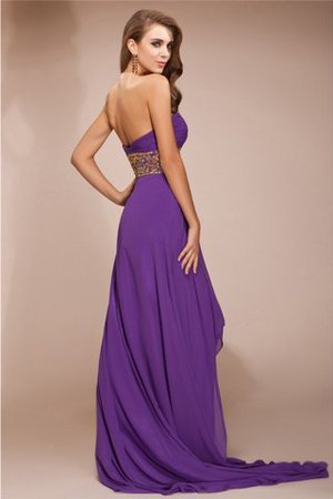 Robe de bal fermeutre eclair avec sans manches de princesse avec chiffon a-ligne - Photo 2