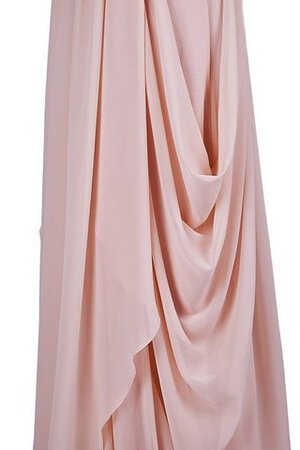 Robe demoiselle d'honneur naturel avec sans manches avec fronce avec chiffon avec zip - Photo 5