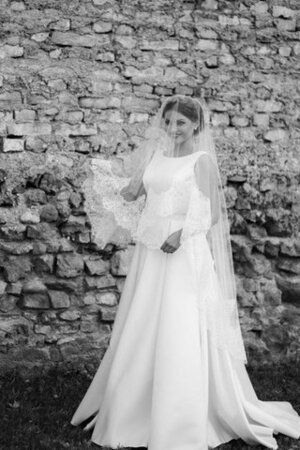 Vestido de Novia de Corte-A en Satén de Plisado de Natural de Playa - Foto 3