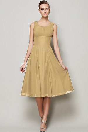 Robe demoiselle d'honneur plissé naturel avec sans manches ligne a avec chiffon - Photo 5