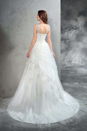 Robe de mariée longue naturel elégant fermeutre eclair bandouliere spaghetti - Photo 2