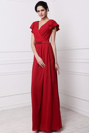 Robe demoiselle d'honneur plissé longue en chiffon avec fronce en forme - Photo 22