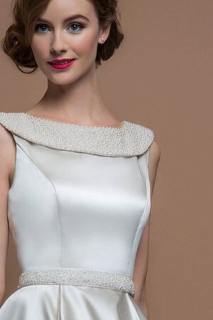 Abito da Sposa Semplice A-Line con Piega Sotto Ginocchio Vintage Formale E Informale - Foto 4