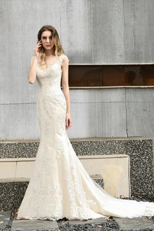 Abito da sposa seducente in pizzo v-scollo all aperto in pizzo alla moda - Foto 9