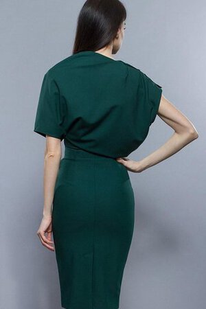 Vestido de Madrina de Corte Recto de Escote con cuello Alto de Hasta la Rodilla - Foto 2