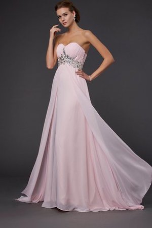 Robe de bal avec perle de princesse ligne a de col en cœur avec chiffon - Photo 1