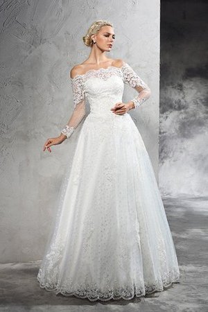 Robe de mariée longue delicat naturel longueur au ras du sol fermeutre eclair - Photo 3