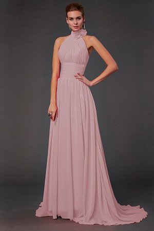 Robe demoiselle d'honneur longue fermeutre eclair a-ligne avec chiffon dénudé - Photo 20