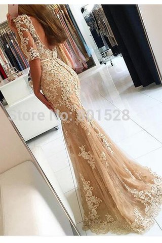 Robe de bal plissé impressioé en tulle de traîne courte appliques - Photo 2