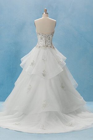 Reißverschluss geschichtes stilvolles lockeres extravagantes bodenlanges Brautkleid - Bild 2