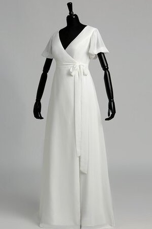 Robe de mariée robe bouffante delicat avec manche courte fermeutre eclair avec ruban - Photo 4