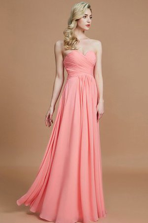 Abito da Damigella Senza Maniche in Chiffon Naturale A-Line Principessa - Foto 2