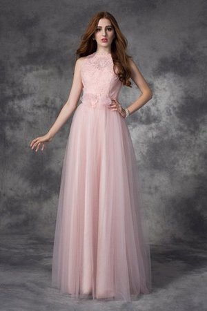 Prinzessin Normale Taille Bodenlanges Formelles Abendkleid mit Blume - Bild 1