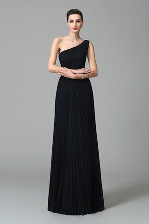 Robe de bal longue plissage en chiffon d'épaule asymétrique de princesse - Photo 4