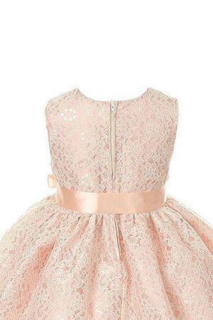 Robe de cortège enfant ceinture manche nulle ligne a avec décoration dentelle avec fleurs - Photo 3