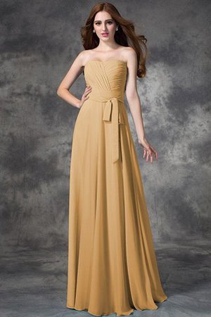 Robe demoiselle d'honneur naturel a-ligne avec chiffon fermeutre eclair de bustier - Photo 12