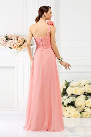 Robe demoiselle d'honneur avec sans manches en chiffon avec zip ligne a jusqu'au sol - Photo 30