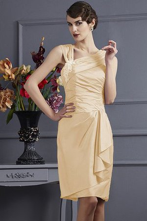 Robe demoiselle d'honneur courte appliques de fourreau textile taffetas avec zip - Photo 5
