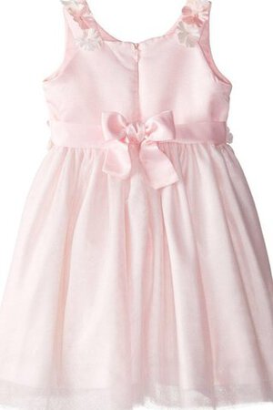 Robe de cortège enfant courte plissé decoration en fleur encolure ronde fermeutre eclair - Photo 2