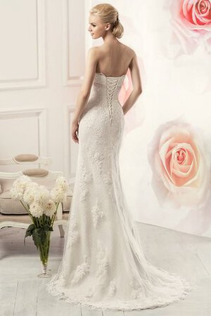 Abito da Sposa senza strap sexy Senza Maniche con Applique Semplice Lungo - Foto 3