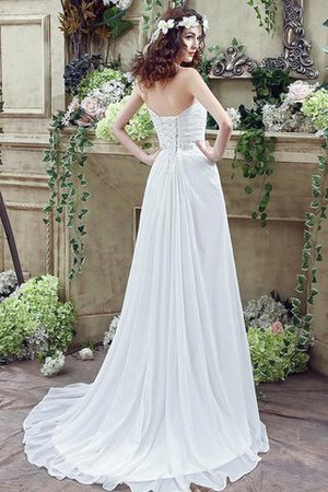 Perlenbesetztes keine Taille Garten sexy romantisches Brautkleid mit Plissierungen - Bild 4