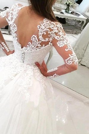 Abito da sposa sogno v-scollo a chiesa con maniche lunghe alla moda naturale - Foto 2