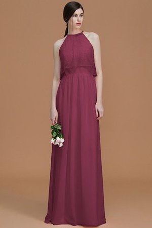 Vestido de Dama de Honor de Corte princesa de Natural de Escote halter de Volante - Foto 11