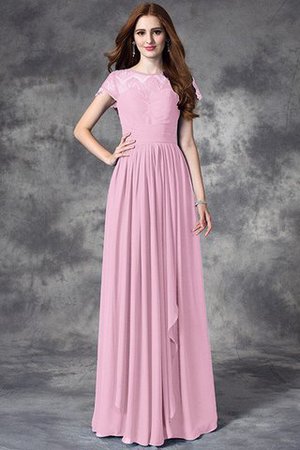 Robe demoiselle d'honneur naturel longue a-ligne avec chiffon de princesse - Photo 22