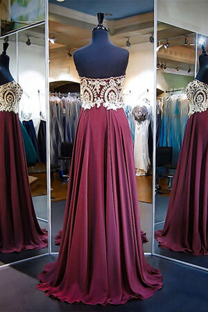 Zart Rückenfreies Halle Chiffon Bodenlanges Ballkleid - Bild 2