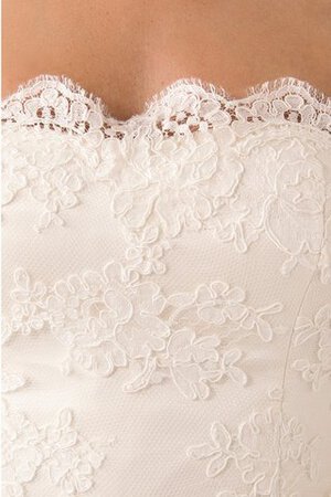 Robe de mariée naturel manche nulle de lotus avec gradins en forme - Photo 4