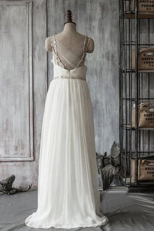 Abito da Sposa con Cristino con Piega Naturale con Increspato A-Line in Chiffon - Foto 3